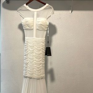 Terani Couture white fitted prom/bridal dress